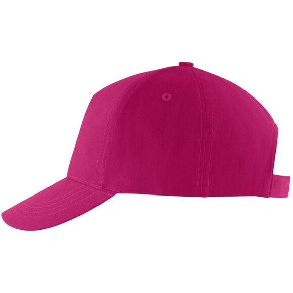 SOLS Unisex Buzz 5 Panel Baseball Cap / Fuchsia - Picture 2 of 4